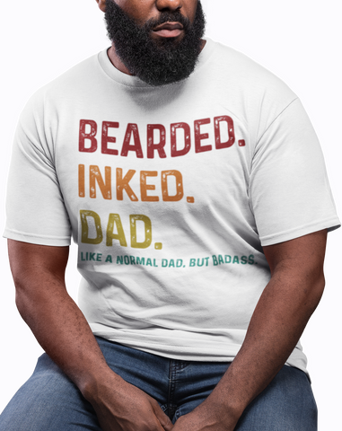 Bearded. Inked. Dad. Like a normal dad, but badass